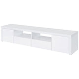 Jude - 2 Door Engineered Wood TV Stand - High Gloss White