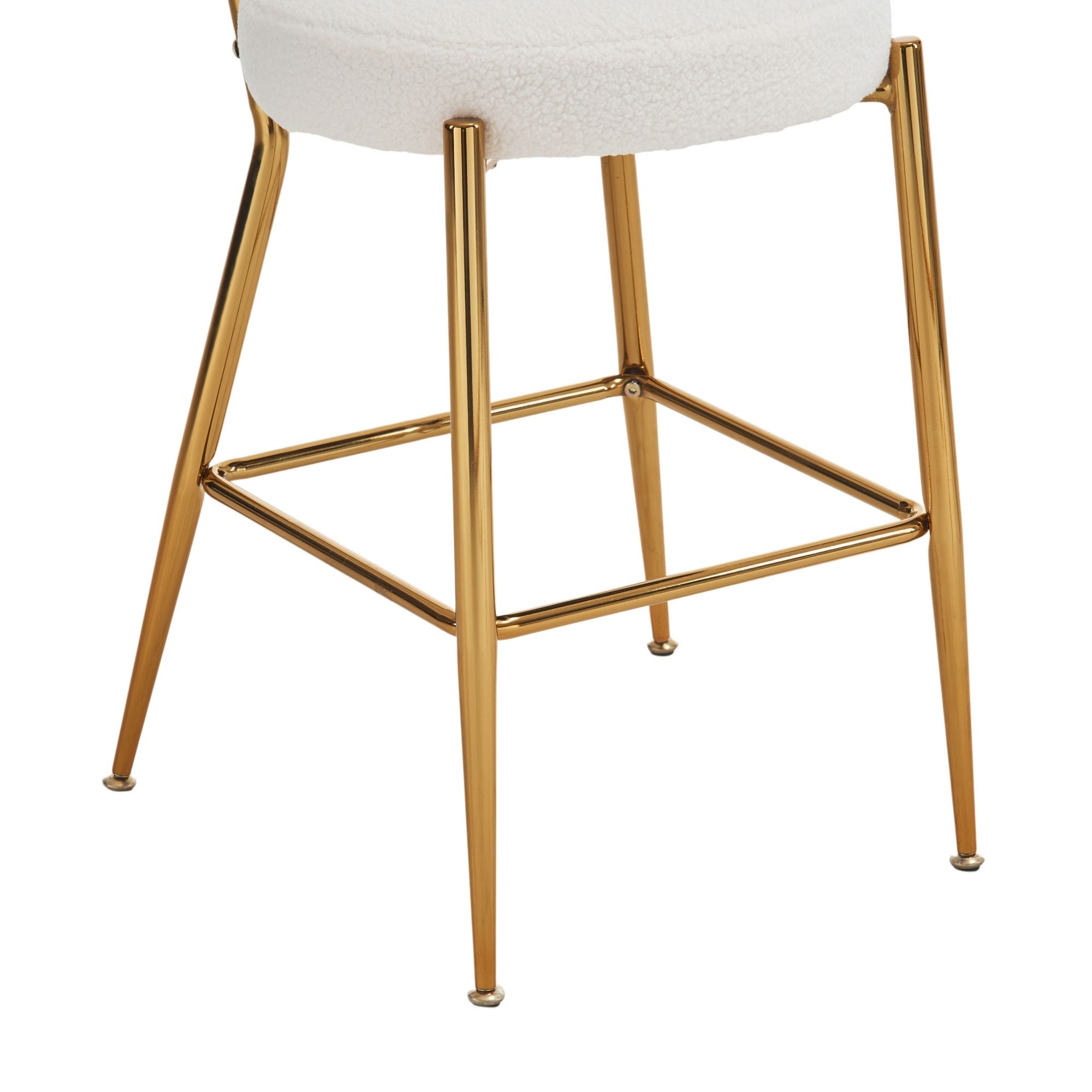 Modern Teddy Fabric Upholstered Bar Stools