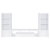 Jude - 3-Shelf Engineered Wood Media Tower - High Gloss White by Coaster Fine Furniture | Bel Furniture