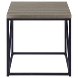 Birdie Square Engineered Wood End Table Sonoma Grey