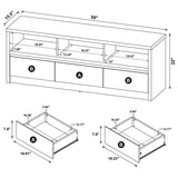 Rutland - 3-Drawer TV Stand Media Console