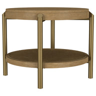 Arini - Round End Side Table With Storage Shelf