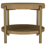 Arini - Round End Side Table With Storage Shelf