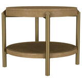 Arini - Round End Side Table With Storage Shelf