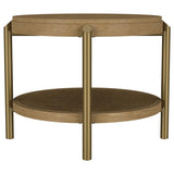 Arini - Round End Side Table With Storage Shelf