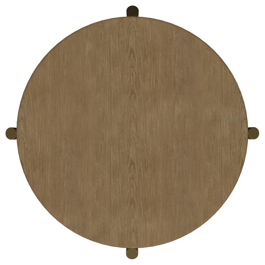 Arini - Round End Side Table With Storage Shelf