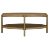 Arini - Round Coffee Table With Storage Shelf