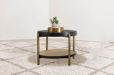 Arini - Round End Side Table With Storage Shelf