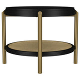 Arini - Round End Side Table With Storage Shelf