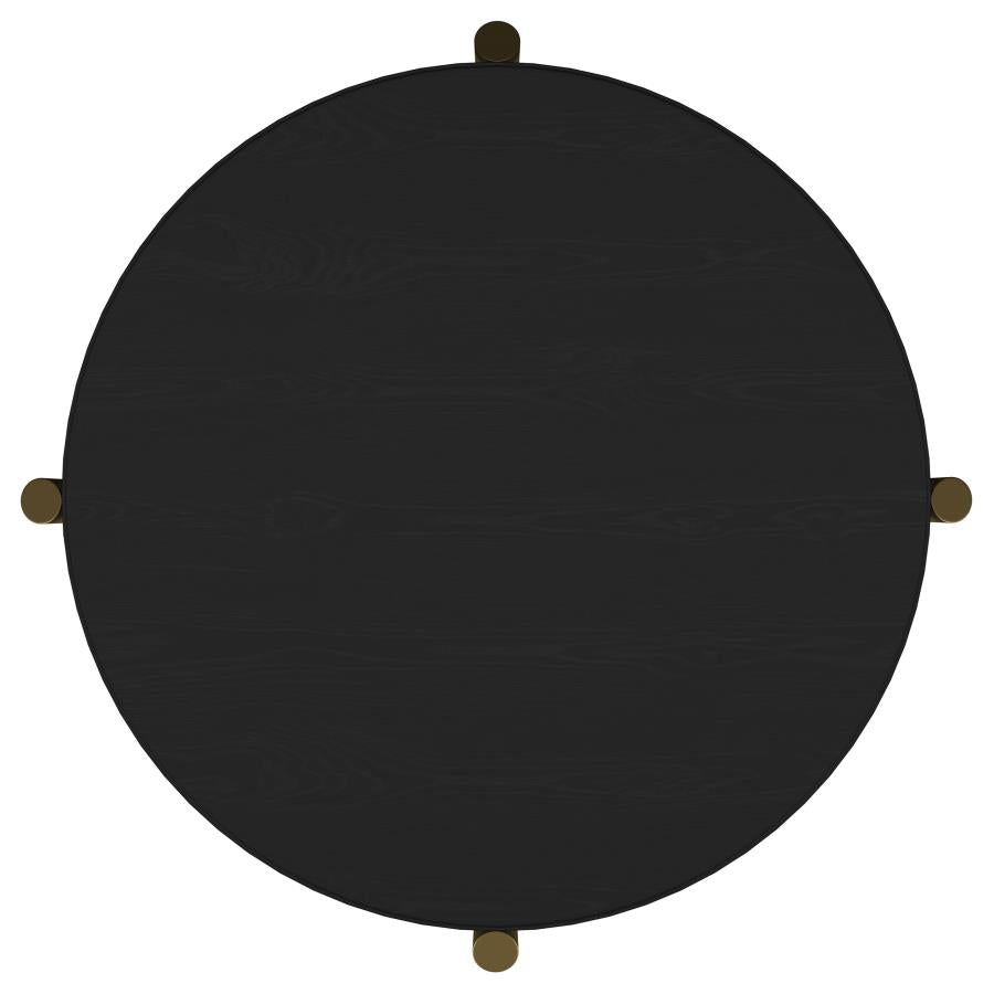 Arini - Round End Side Table With Storage Shelf