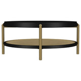Arini - Round Coffee Table With Storage Shelf