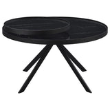 Briggs - Round Marble Printed Glass Top Coffee Table