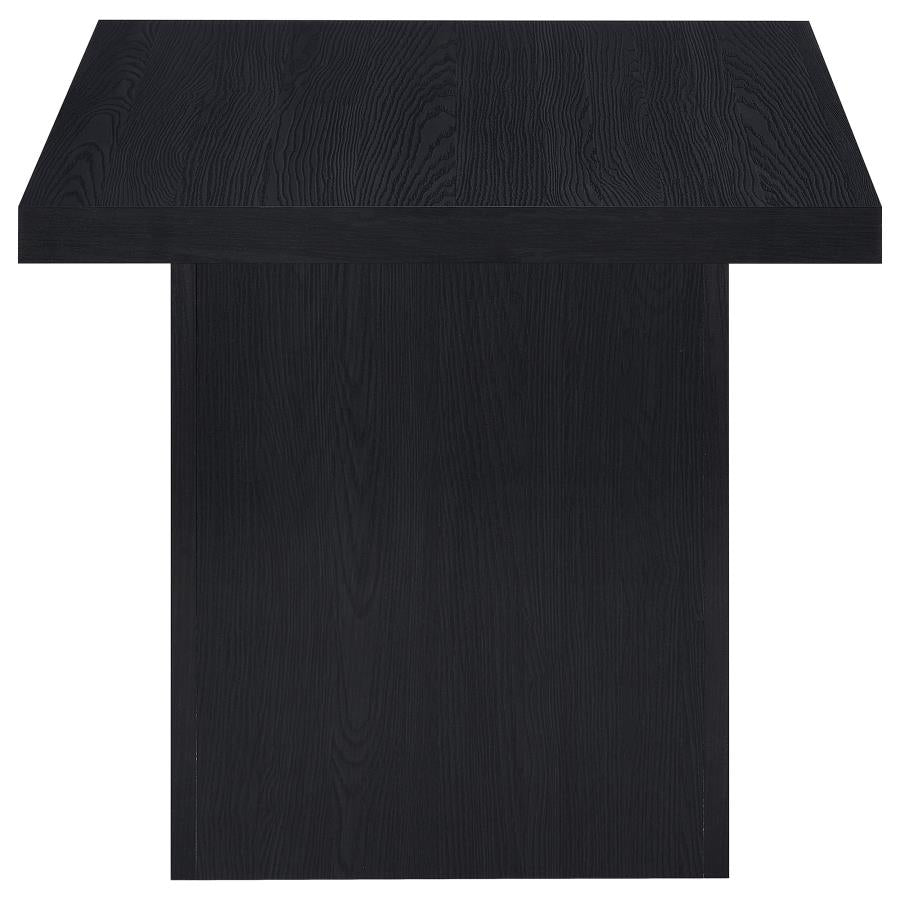 Devar - Square Engineered Laminate End Side Table - Black