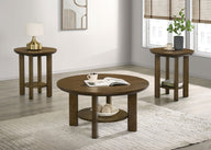 Ottowa - Round Wood Coffee Table Set