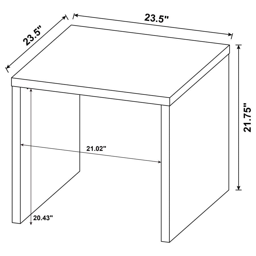 Canoga - Engineered Wood Accent Side End Table - Light Oak