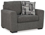 Gardiner - Pewter - 2 Pc. - Chair And A Half, Ottoman by Signature Design by Ashley® | Bel Furniture