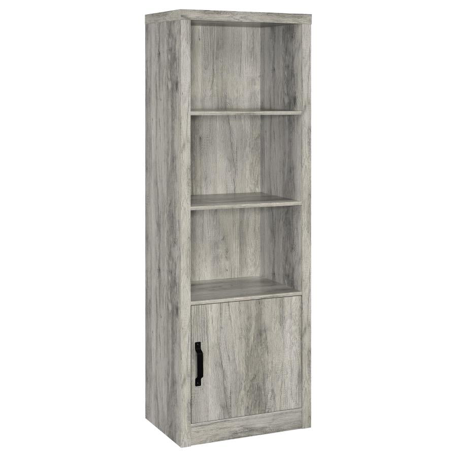 Burke 3-Shelf Engineered Wood Media Tower Gray Driftwood