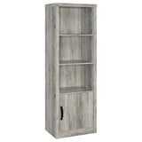 Burke - 3-Shelf Engineered Wood Media Tower - Gray Driftwood