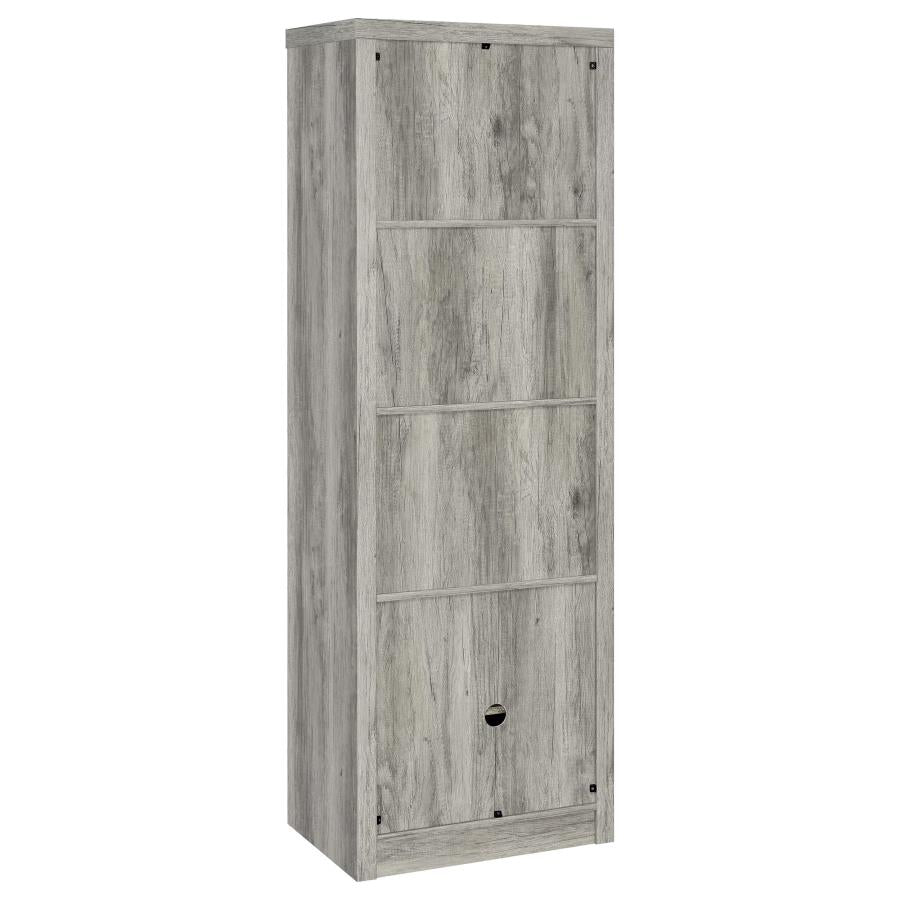 Burke - 3-Shelf Engineered Wood Media Tower - Gray Driftwood