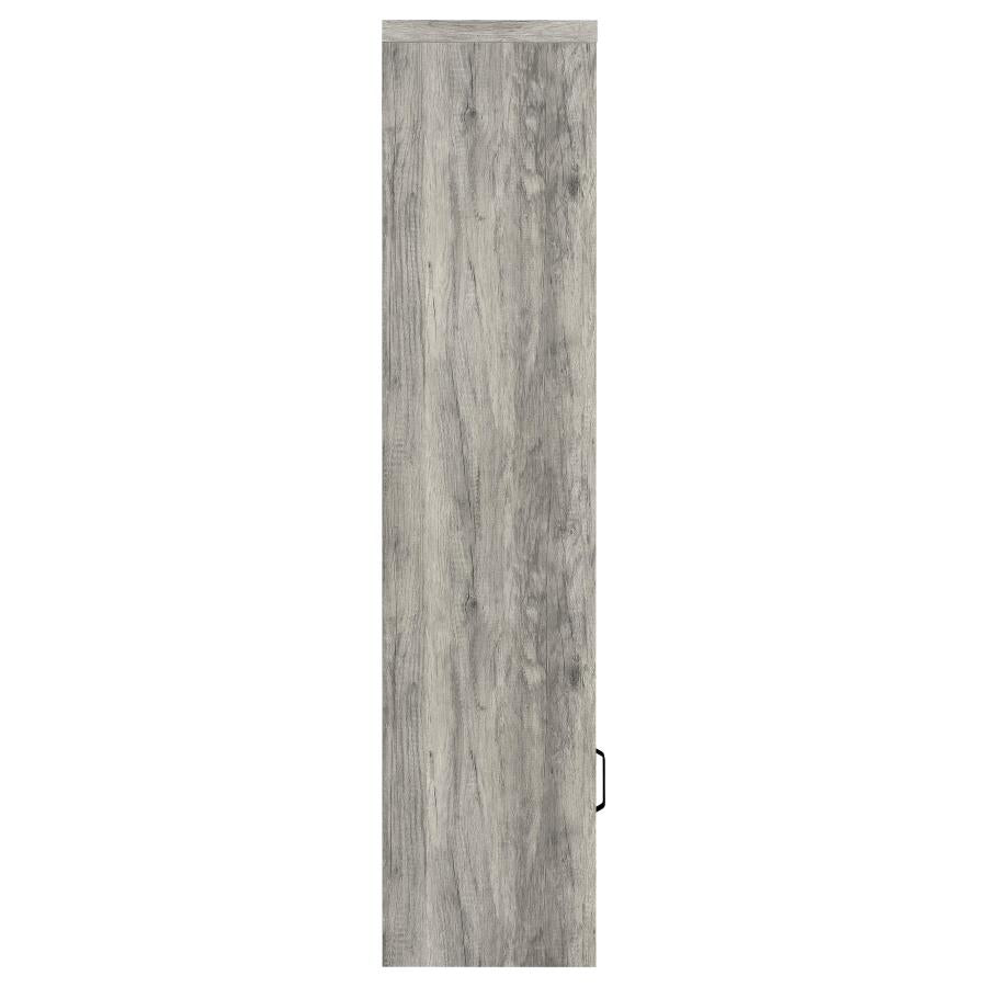 Burke - 3-Shelf Engineered Wood Media Tower - Gray Driftwood
