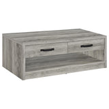 Felix - 2-Drawer Engineered Wood Coffee Table - Gray Driftwood
