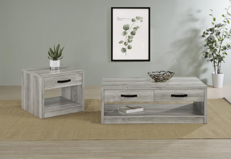 Felix - 2-Drawer Engineered Wood Coffee Table - Gray Driftwood