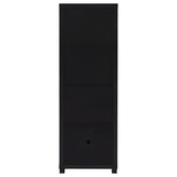 Jupiter - 3-Shelf Engineered Wood Media Tower - Black