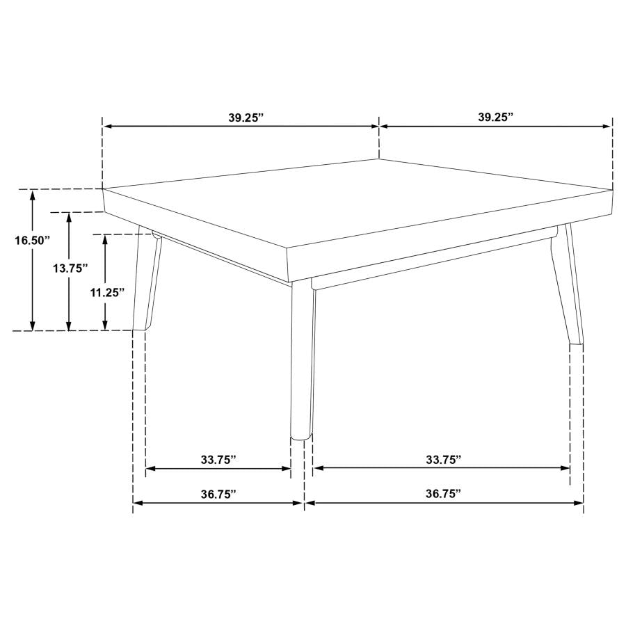 Westerly - Square Wood Coffee Table - Walnut Brown