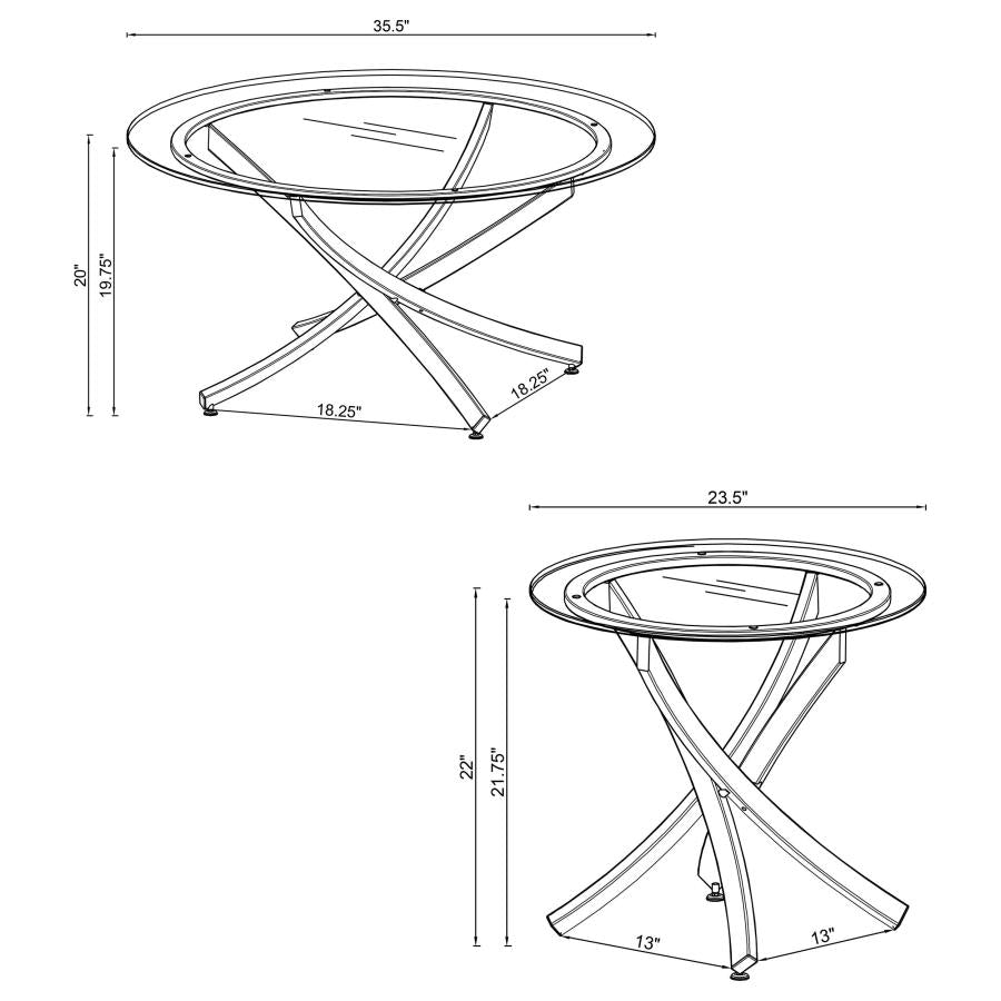 Brooke - Round Coffee Table Set