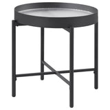 Ozella - Round Table With Hidden Storage Sandy