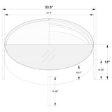 Ozella - Round Table With Hidden Storage Sandy