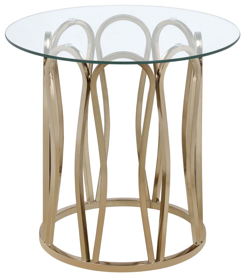 Monett Round Glass Top Table