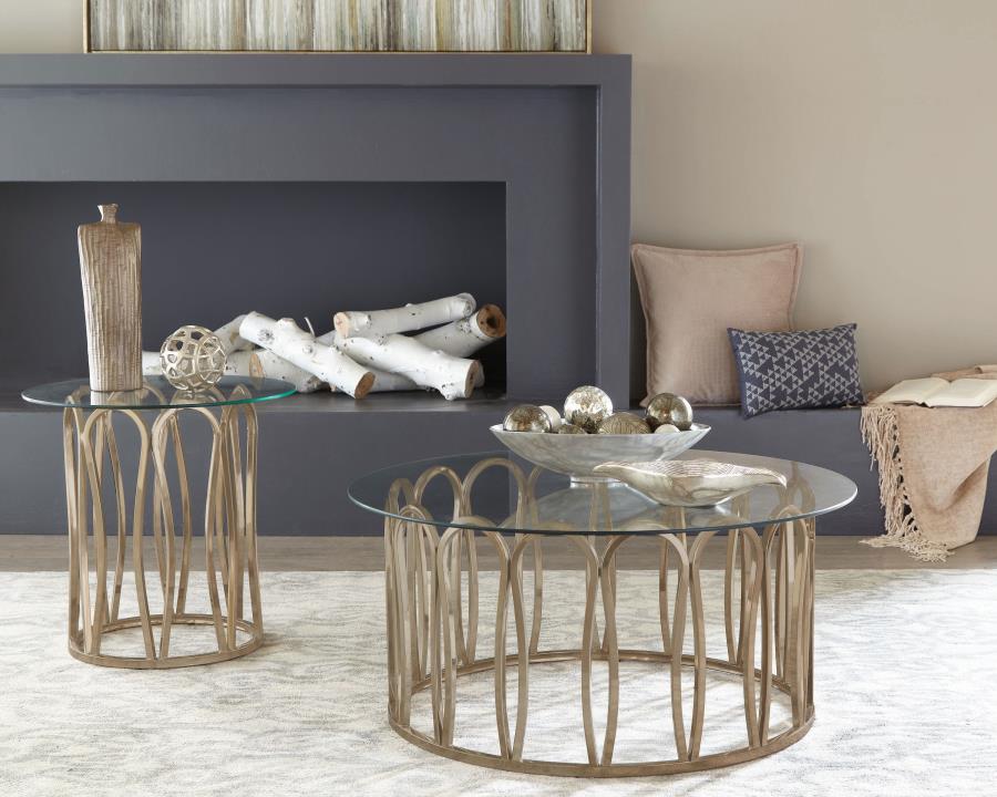 Monett - Round Glass Top Table