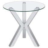 Kenzie - Round Tempered Glass Top Table