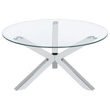 Kenzie - Round Tempered Glass Top Table