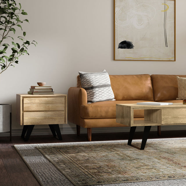 Lowry - Side Table - Natural by Simpli-Home | Bel Furniture