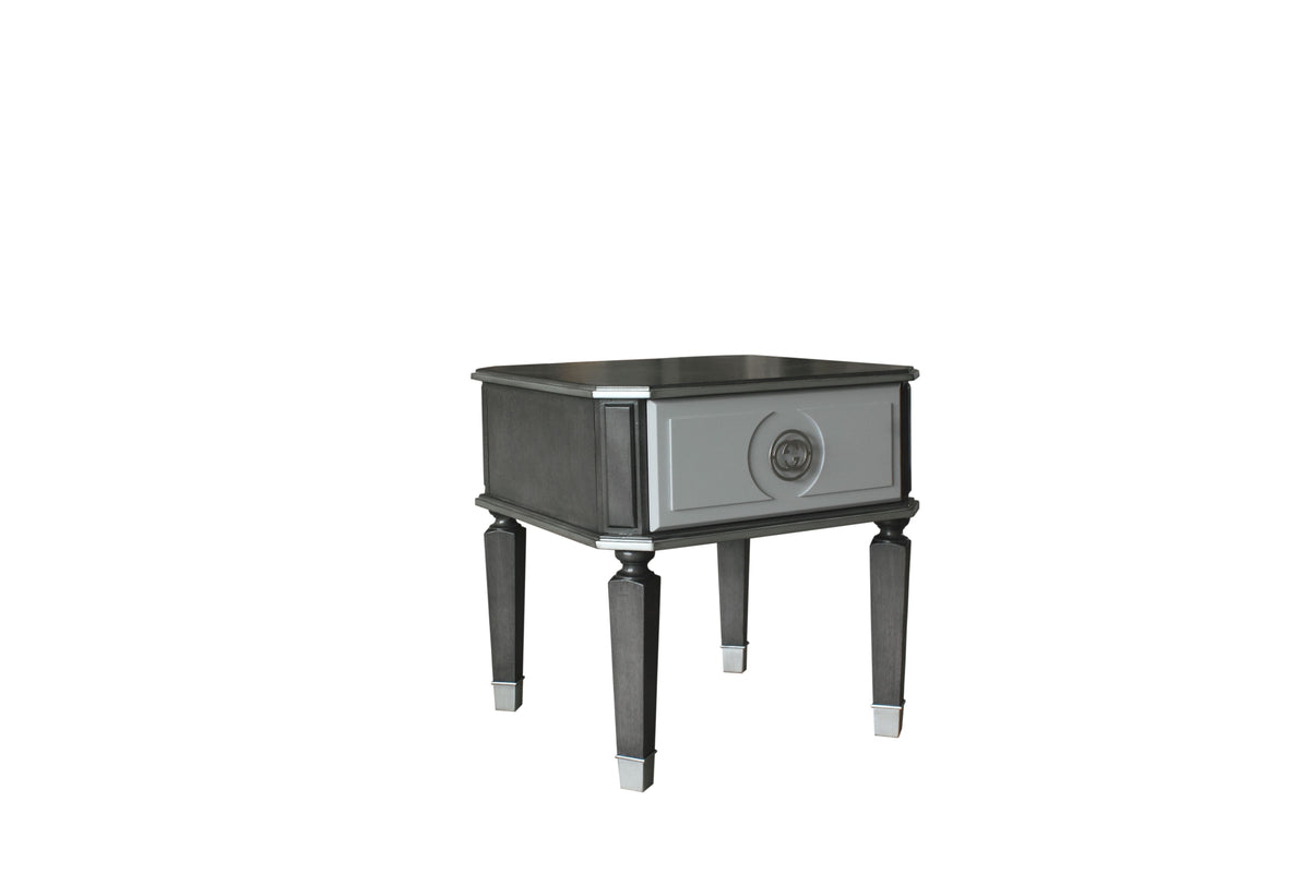 House Beatrice - End Table - Charcoal / Light Gray by Urban Nest | Bel Furniture