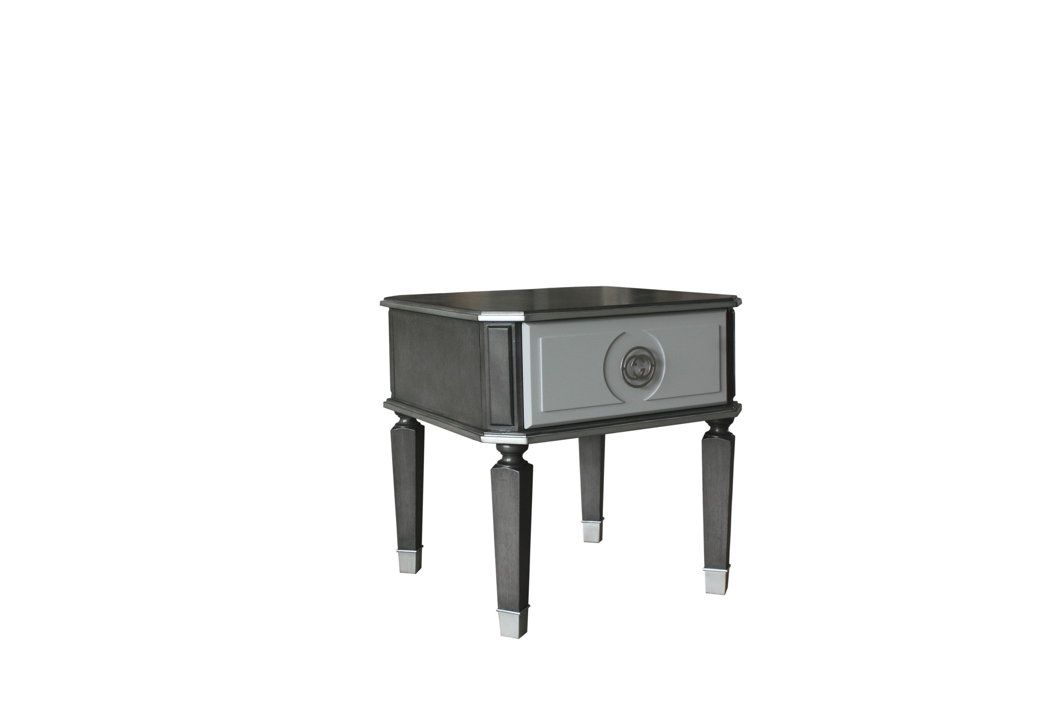 House Beatrice - End Table - Charcoal / Light Gray