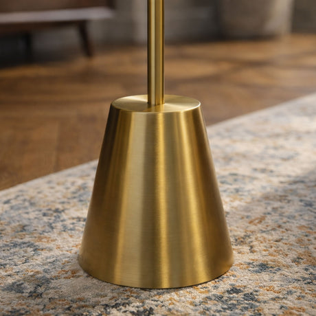 Lumina - Floor Lamp With Rotary Switch Triple Spots Cone Base - Gold - view 5