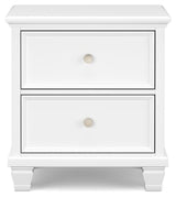 Fortman - White - Two Drawer Night Stand by Signature Design by Ashley® | Bel Furniture