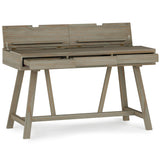 Bowman - Flip Up Desk - Distressed Gray by Simpli-Home | Bel Furniture