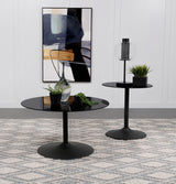 Ganso - Round Glass Top Coffee And End Table Set