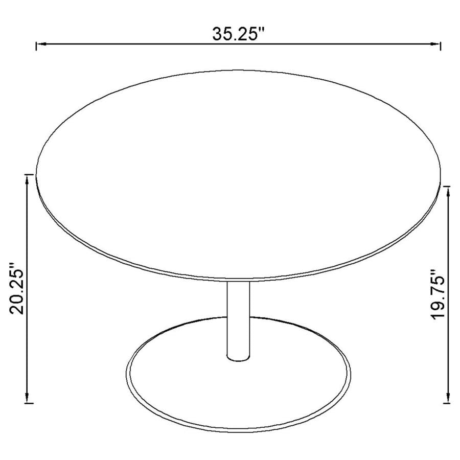 Ganso - Round Glass Top Coffee And End Table Set