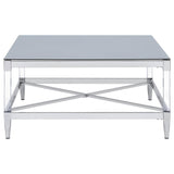Lindley - Square Tempered Mirror Acrylic Table