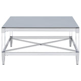 Lindley - Square Tempered Mirror Acrylic Table