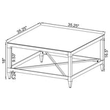 Lindley - Square Tempered Mirror Acrylic Table