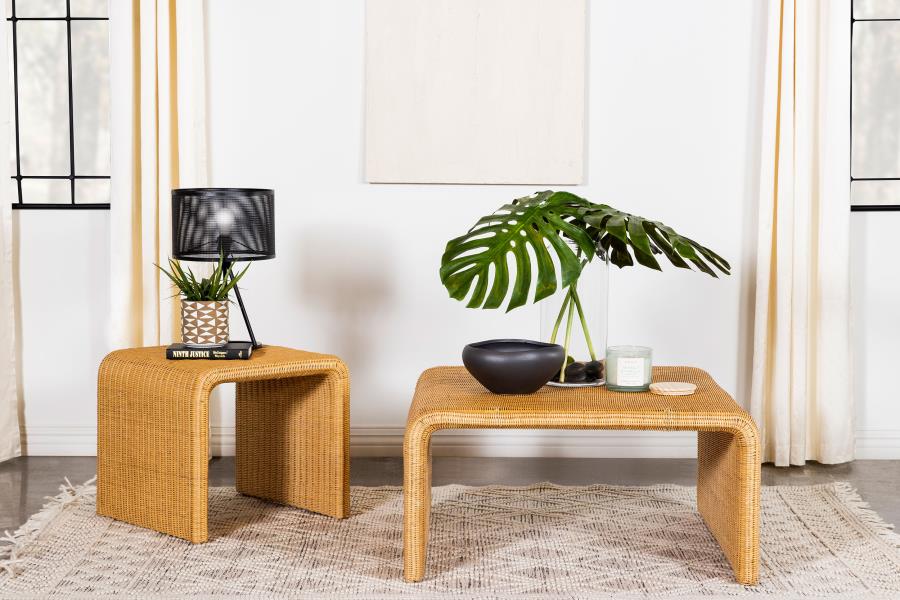 Cahya - Woven Rattan Table