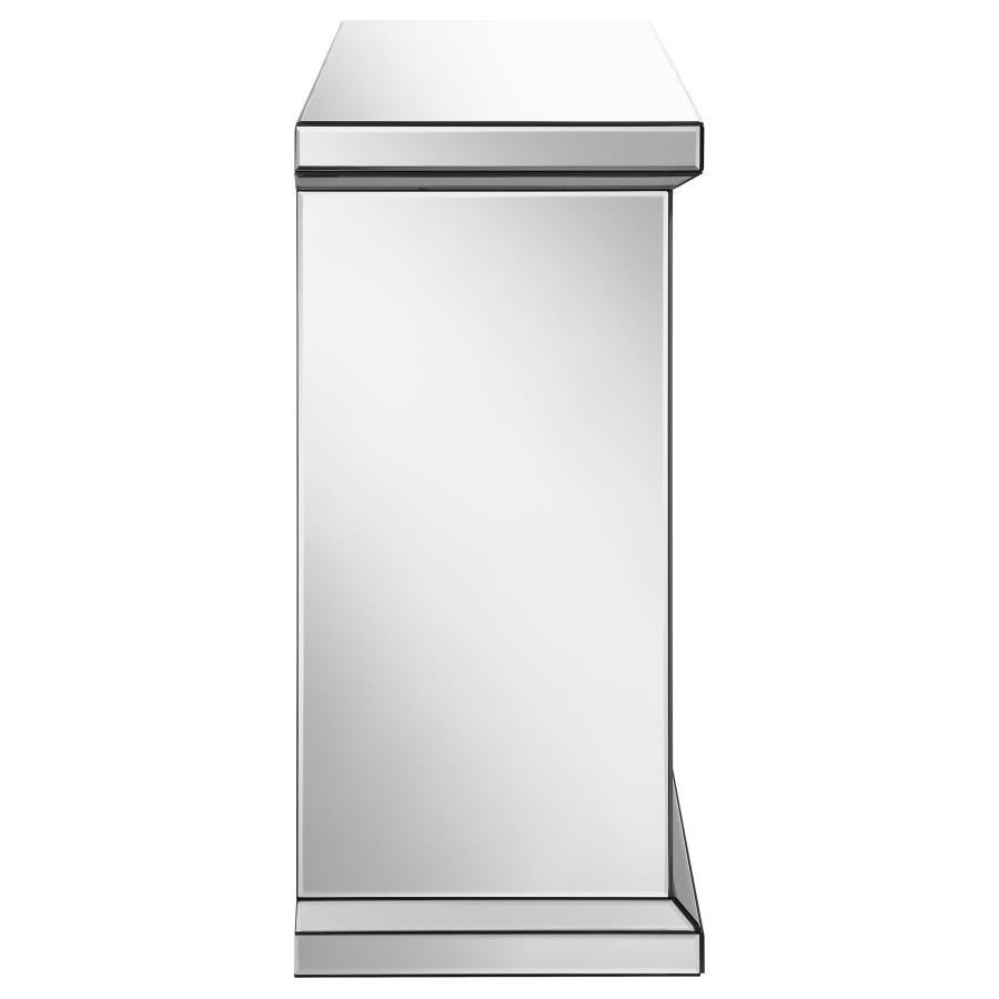 Gilmore - Mirrored Freestanding Electric Fireplace - Silver