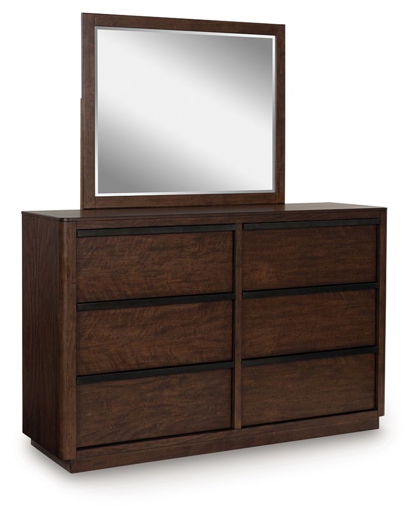 Dilenno - Dark Brown - Dresser And Mirror by Signature Design by Ashley® | Bel Furniture