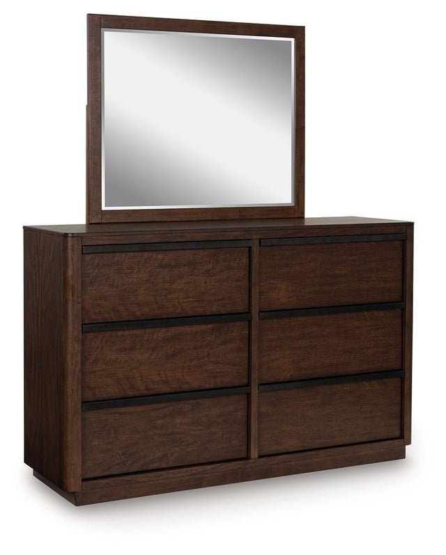 Dilenno - Dark Brown - Dresser And Mirror by Signature Design by Ashley® | Bel Furniture